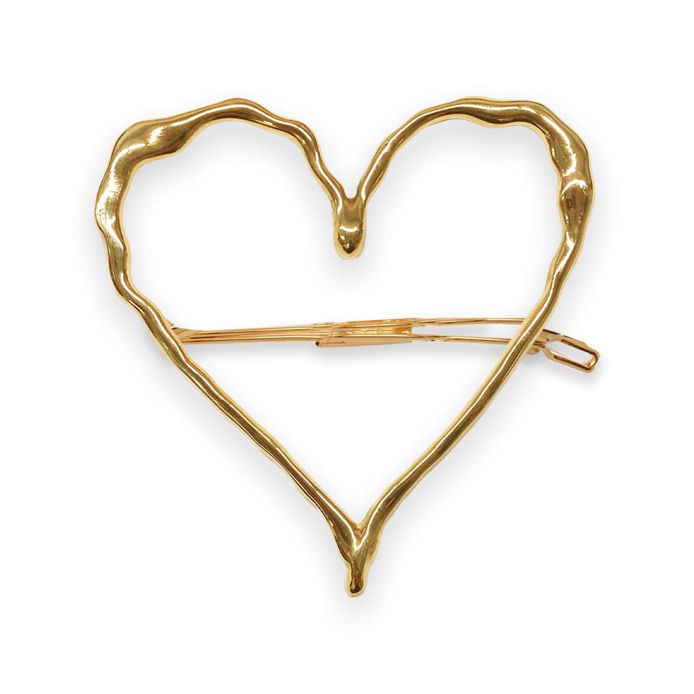 ヘアアクセサリー Lelet NY Drips Glossy Heart Barrette Lelet NY Drips Glossy Heart Barrette