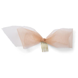 Silk Tulle Bow Comb