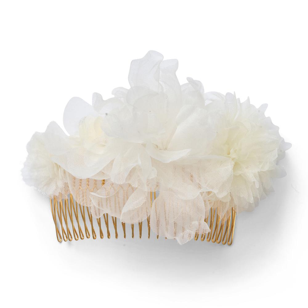 LELET NY Lydia Floral Hair Comb Jasmine Floral Crystal Comb | LELET NY main image 3